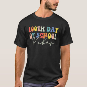 100. Schultag Stimmung Lehrer Kinder Kind Glücklic T-Shirt