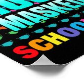 100 Schultag überlebte ich 100 Tage maskiert Poster (Ecke)