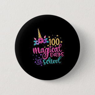 100. Schultag Unicorn 100 Magische Tage Lehre Button