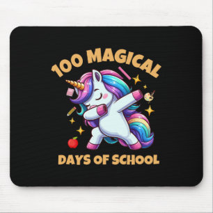 100. Schultag Unicorn 100 Magische Tage Lehre Mousepad