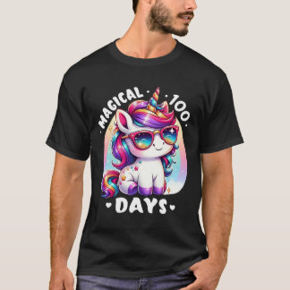 100. Schultag Unicorn 100 Magische Tage Lehre T-Shirt