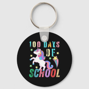 100. Schultag Unicorn Kinder 100 Tage klüger Schlüsselanhänger