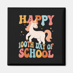 100. Schultag Unicorn Lehrer Kinder Schüler Magnet