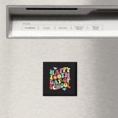 100. Schultag Vintag Groovy Student Kid Tea Magnet (In Situ (Geschirrspüler))
