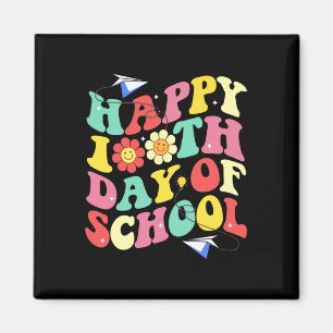 100. Schultag Vintag Groovy Student Kid Tea Magnet