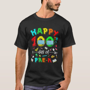 100 Schultag vor dem K-Gesicht Maske zurück zur Sc T-Shirt