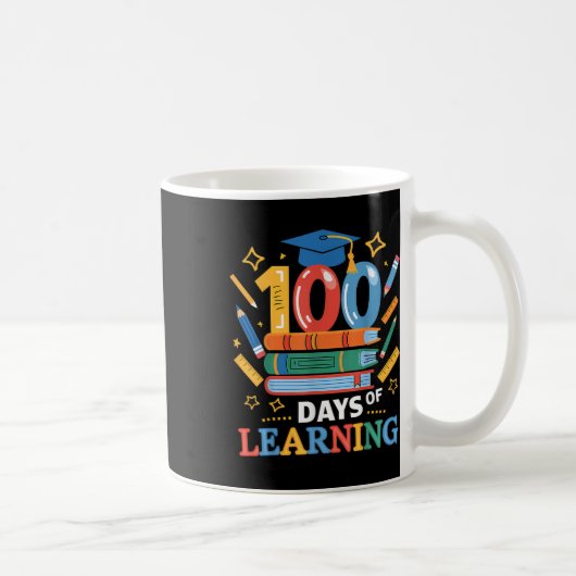 100 Schultage 100 Lerntage Lehrer Kaffeetasse (Rechts)