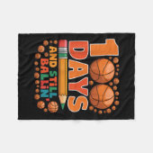 100 Schultage 100 Schultag Basketball Fleecedecke (Vorderseite (Horizontal))