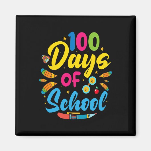 100 Schultage 100. Schultag Magnet (Vorne)