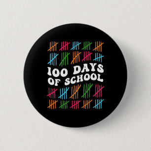 100 Schultage 100. Schultag Tee Button