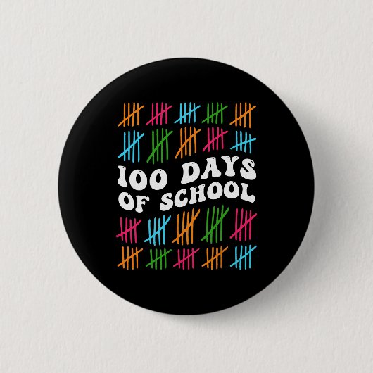 100 Schultage 100. Schultag Tee Button (Vorderseite)