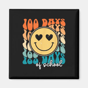 100 Schultage 100. Schultag Vintager Smi Magnet