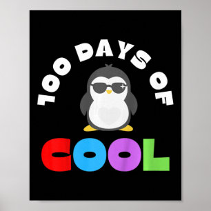100 Schultage 100 Tage Coole Pinguinschule Poster