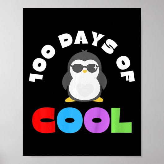 100 Schultage 100 Tage Coole Pinguinschule Poster (Vorne)