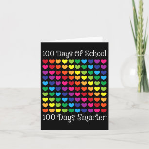 100 Schultage 100 Tage klüger Liebe Junge Herz Karte