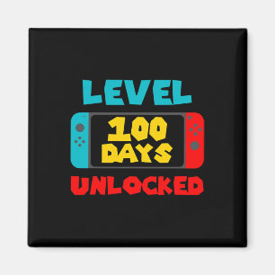100 Schultage 100. Videospieler Magnet