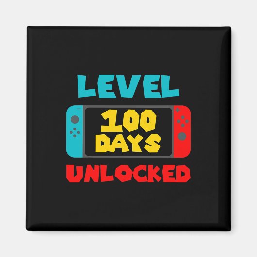 100 Schultage 100. Videospieler Magnet (Vorne)