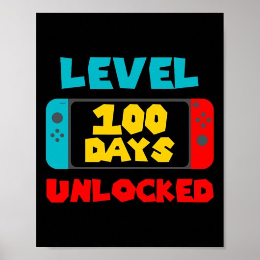 100 Schultage 100. Videospieler Poster (Vorne)