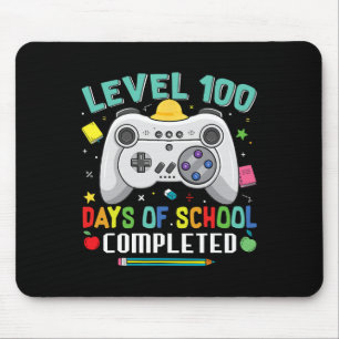 100 Schultage abgeschlossen Gamer Kids Boys 100. Mousepad