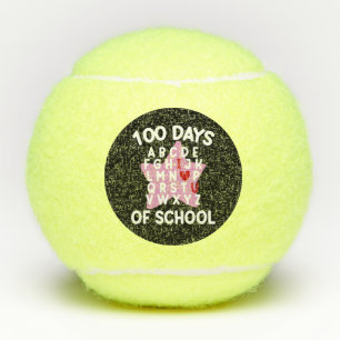 100 Schultage Alphabet 100. Tageslehrer Tennisbälle