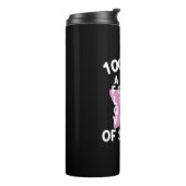 100 Schultage Alphabet 100. Tageslehrer Thermosbecher (Nach links gedreht)