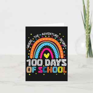 100 Schultage, an denen das Abenteuer ins T-Shirt Karte