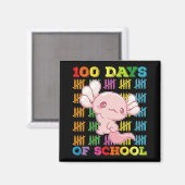100 Schultage Axolotl Lehrer Magnet (Vorderseite/Rückseite)