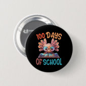 100 Schultage Axolotl Sea 100. Tag Button (Vorne & Hinten)