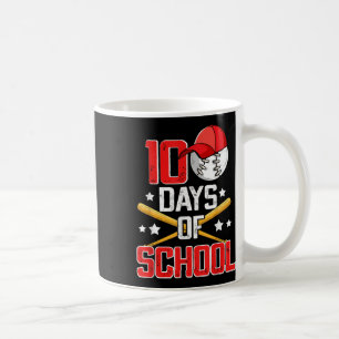 100 Schultage Baseball 100 Schuljunge Kaffeetasse