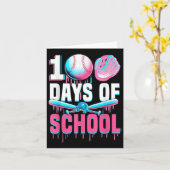 100 Schultage Baseball Bat Tropfen 100. Karte (Gelbe Blume)