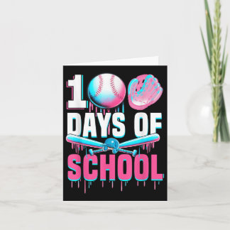 100 Schultage Baseball Bat Tropfen 100. Karte