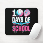 100 Schultage Baseball Bat Tropfen 100. Mousepad (Mit Mouse)