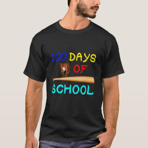 100 Schultage Baseball Liebt Es Lehrer L T-Shirt