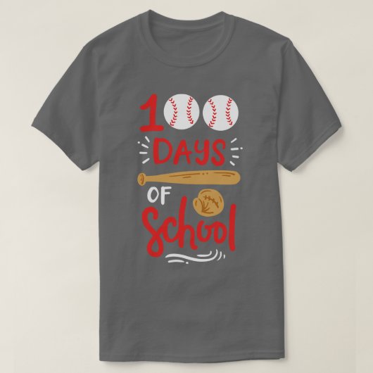 100 Schultage Baseball T-Shirt (Design vorne)