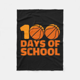 100 Schultage Basketball 100 Schultag Fleecedecke