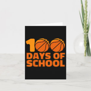 100 Schultage Basketball 100 Schultag Karte