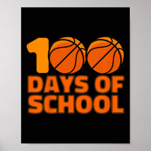 100 Schultage Basketball 100 Schultag Poster