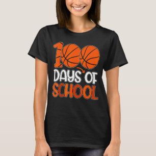 100 Schultage Basketball 100 Schultag T-Shirt