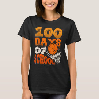 100 Schultage Basketball 100 Schultag T-Shirt