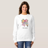 100 Schultage 🎀 Coquette Bow Design kundenspezifi Sweatshirt (Vorne ganz)