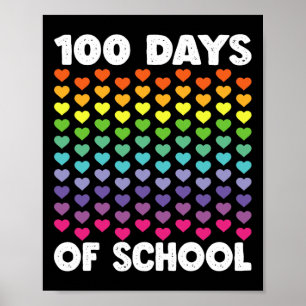 100 Schultage, die noch immer begeistert sind, hör Poster