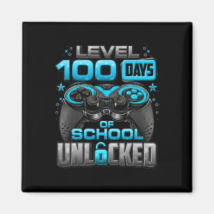 100 Schultage Freie Jungen 100. Scho-Tag Magnet