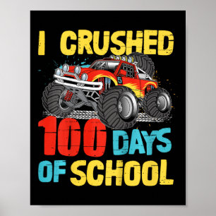 100 Schultage für Kleinkinder Kinder Monster T Poster
