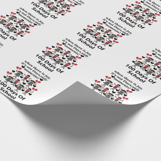 100 Schultage Geschenkpapier (Ecke)