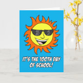 100 Schultage Karte (Gelbe Blume)