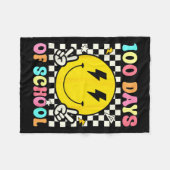 100 Schultage Lächeln 100. Tag Fleecedecke (Vorderseite (Horizontal))
