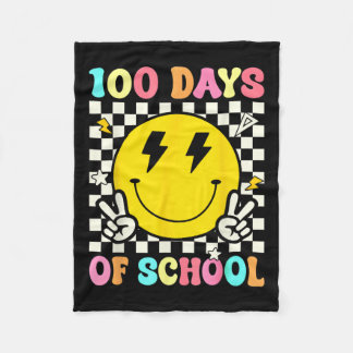 100 Schultage Lächeln 100. Tag Fleecedecke