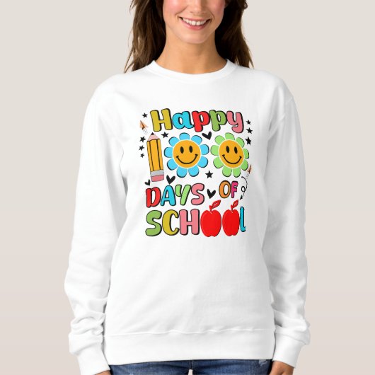 100 Schultage. Lehrerbewertung .Lehrer Sweatshirt (Vorderseite)