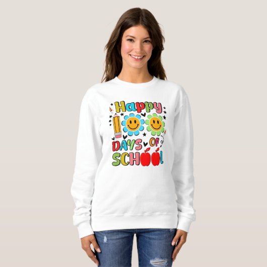 100 Schultage. Lehrerbewertung .Lehrer Sweatshirt (Vorne ganz)