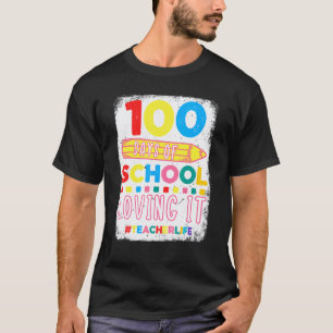 100 Schultage & Lieben Es Lehrer Leben Kinder T-Shirt